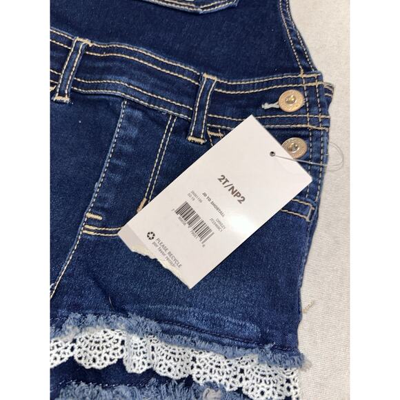 Jordache Overalls Flowers and Lace 2T/NP2 Toddler Baby Clothes Denim - Picture 5 of 9